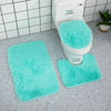 3pcs Bathroom Mat Set for Bathroom Silk Tie-Dye Toilet Soft Non Slip Rug Shower Carpets Toilet Lid Cover Floor Mats for Hallway