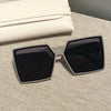 New Vintage Large Frame Sunglasses Women's Brand Designer Square Sun Glasses Women Travel Fashion Eyewear UV400 Gafas De Sol