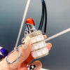 Luxury Diamond Lipstick Inflatable Lighter Mini Butane Pink Water Diamond Portable Lighter High End Women's Smoking Gift
