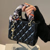 Small And Niche High-End Lurxury Handbag For Women 2024 Fashionable New Diamond Grid Handbag, Single Shoulder Crossbody Bag