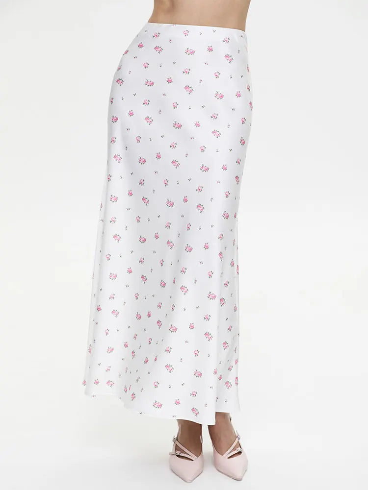 Tossy Summer Printed Fashion Long Skirt For Women High Waist Contrast Patchwork Slim Elegant Party Looks Ladies Y2k Maxi Skirt
