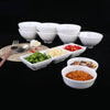 White Melamine Dipping Saucer Soy Vinegar Saucer Japanese Tableware Kitchen Seasoning Dish Scallion Garlic Plate for Restaurant