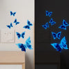 New Blue Glow-in-the-dark Butterfly Wall Stickers Room Decoration Accessories Cartoon Sticker for Anniversaries Birthdays Paster