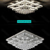 Modern Luxury Crystal LED Chandelier For Living Room Bedroom Dining Room Kitchen Ceiling Lamp Silver Chrome Remote Control Light