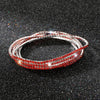 5Pcs/Lot Elastic Crystal Bracelets 2mm Charming Gold Color Crystal Rhinestones Metal Bangle Bracelet Jewelry DIY Gift