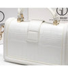 Luxury Designer Bags with High Quality Alligator Printing Leather and Delicate Metal Design Women's Portable Shoulder Bag