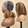 Highlight Ombre Lace Front Wig Human Hair Pre Plucked 13x4 colored 4/27 250%Density Honey Blonde Kinky Straight Lace Wigs