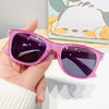 2024 New Trendy Cool Children's Colorful Shiny Square Sunglasses Girls Trendy Fashionable Cute Sun Glasses Kids Eyewear