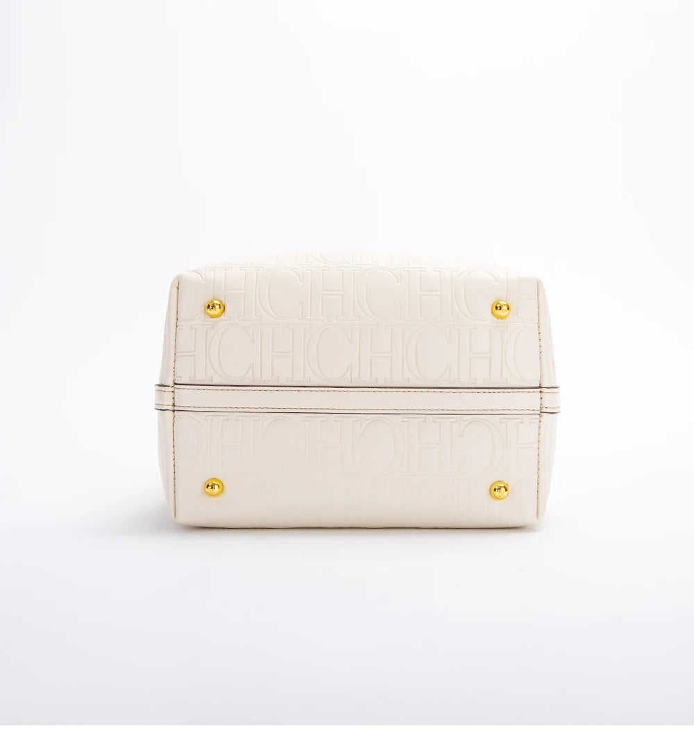 Seasonal New Solid Color Minimalist Women's Handbag Metal Buckle Accessories Exquisite and Versatile