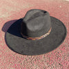 Fedora hat nubuck leather elastic webbing concave top wide brim hat for men and women autumn and winter hat  sombrero hombre