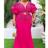 Plus Size African Party Dresses for Women 2024 New Fashion Dashiki Ankara Wedding Evening Gown Elegant Turkey Muslim Maxi Dress