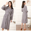 100% Cotton Couples Long Thick Absorbent Terry Bath Robe Kimono Men Light Weight Towel Bathrobe Sleepwear Women Hotel Gown Robes
