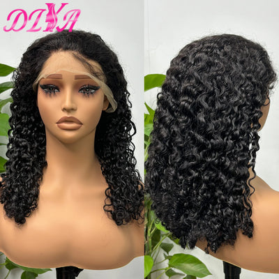 Natural Black 12A Double Drawn Burmese Curly Bob Human Hair Wigs for Women 250% Density Bouncy Curly Remy Human Hair Wigs