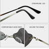 Women Girls Mushroom Euro American Style Rimless Sunglasses Adult Personalized Fashion Glasses Female Sunscreen UV400 Sunglasses