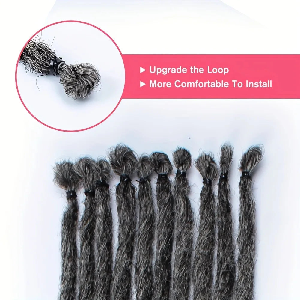 24Inch Dreadlock Extensions Synthetic Loc Extensions 0.6CM 100% Full Head Handmade Permanent Dreadlocks Extension for Men/Women