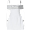 Mozision Off-shoulder Sequins Strapless Sexy Mini Dress Women Fashion Sleeveless Backless Sparkle High Waist Club Sexy Dress