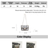 Black & White Plaid Casual Shoulder Bag Crossbody Handbag Women's Shoulder Bags Handbags With Top Handle Fashion Square Bag