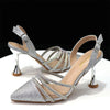Venus Chan 2023 Newest INS Style Orange Color Elegant High Heels Nigeria Popular Design African Ladies Shoes And Bag Set
