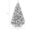 Snowy Flocked Christmas Tree PVC Realistic Frosted Pine with Artificial Snow Perfect for Store Window Displays Holiday Decor