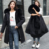 Winter Parka 2024 New Women Jacket Clothes Long Coat Wool Liner Hooded Jacket Fur Collar Thick Warm Snow Wear Fashion Parka