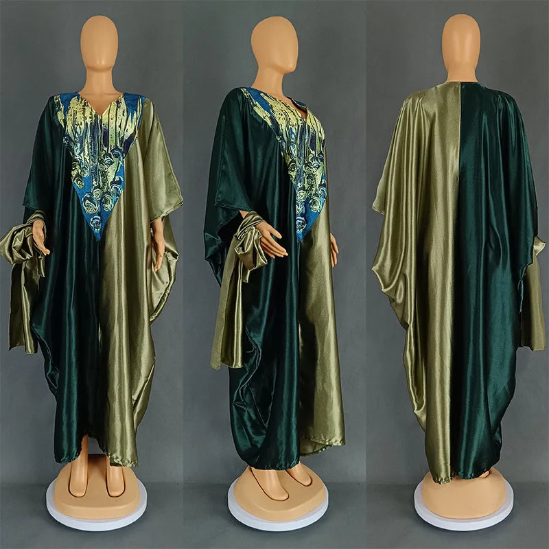 Abayas For Women Dubai African Muslim Fashion Dress Caftan Marocain Evening Party Dresses Satin Boubou Robe Djellaba Femme 2025