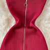 Zipple  2023 Sexy Summer Knit Strap Dress Women Tank Elatic Waist Bodycon Sundress Female Beach Split Backless Midi Dress