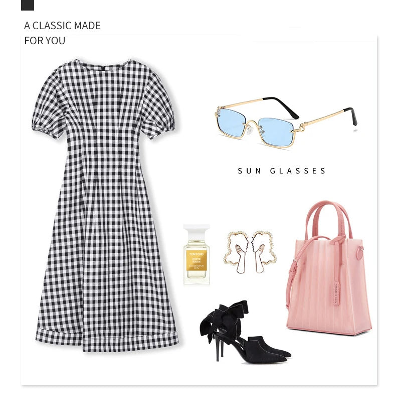 Half Frame Square Sunglasses for women Luxury Brand Small Metal Retro Rectangle Black Sun Glasses Woman Fashion Eyewear