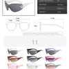 Sports Punk Sunglasses Goggle Y2k Luxury Brand Designer Sun Glasses Shades One Piece Around Eyewear Female Five Star Eyeglasses