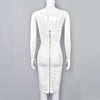 BEAUKEY Summer White Rhinestone Bandage Evening Dress Women Luxury Maxi Spaghetti Strap Red Club Celebrity Evening Party Vestido