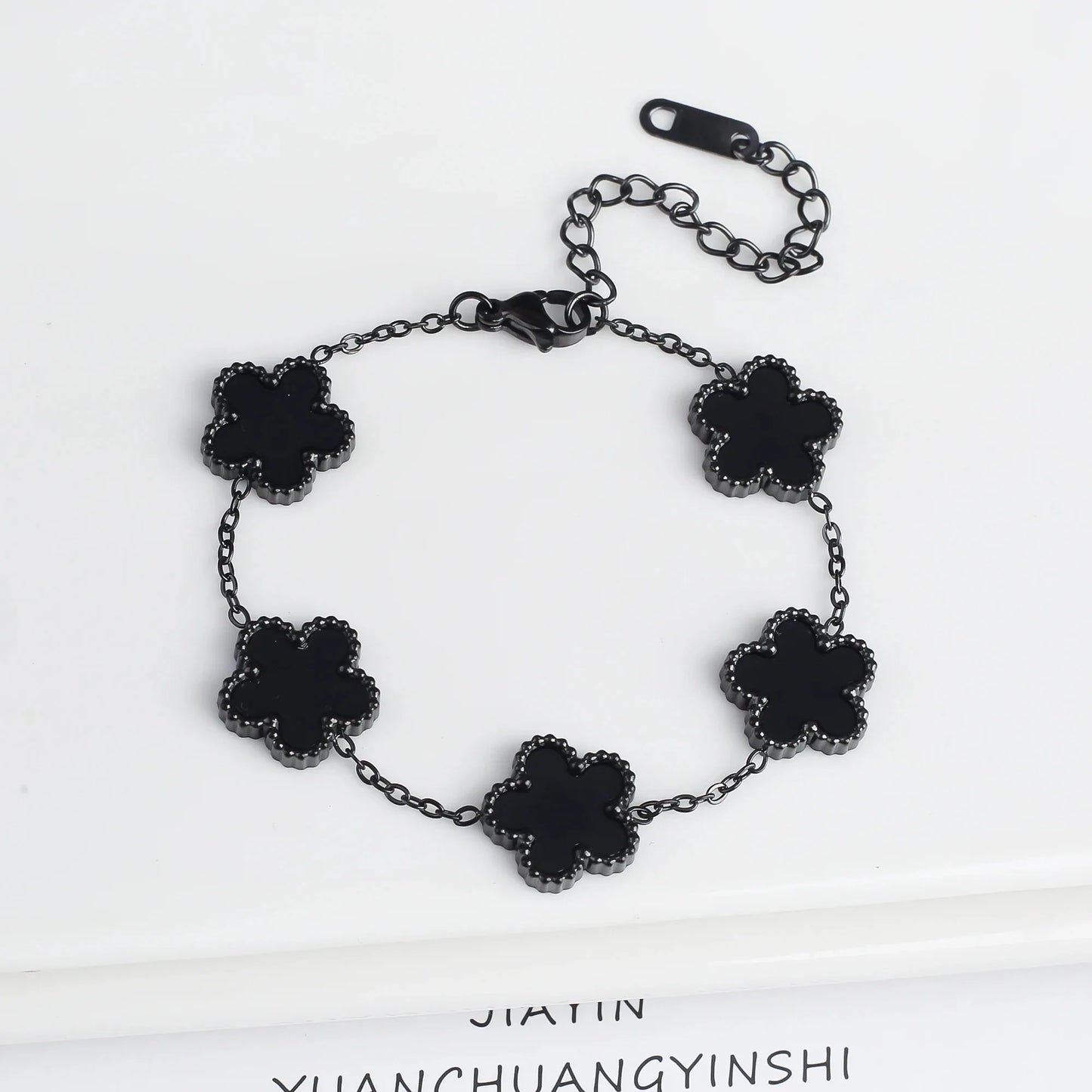 Color jewelry clover stainless steel new plant five-leaf flower bracelet hot jewelry jewelry gifts for women