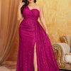 Plus Size Off Shoulder Bridesmaid Banquet Shiny Off Shoulder Shiny Floor Wedding Banquet Evening Gown 4XL 5XL Big Size Dress