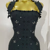2025 Luxury Shining Diamonds Pearls Sleeveless Bodycon Bandage Long Dress Women Celebrate Evening Party Elegant Birthday Gowns