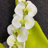 White Moth Orchids One Shoulder Yellow Green Ankle Length Bandage Dress Celebrity Party Evening Dress Woman Voaction Outfit