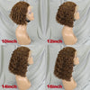 10-16 Inches 200% Density Water Wave Bob Human Hair Wigs  Short Deep Curly Brazilian Remy Human Hair Wigs for Black Women