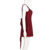 Tuularose Red Bow Dress Women's Sexy Backless Slim Tank Top A Line Dress Sleeveless Spaghetti Straps Luxury Party Evening Dress