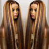 P4/27 Color Highlight Wigs 13x4 Lace Frontal Wig For Women Straight Lace Front Human Hair Wigs Preplucked Wig 100% Human Hair