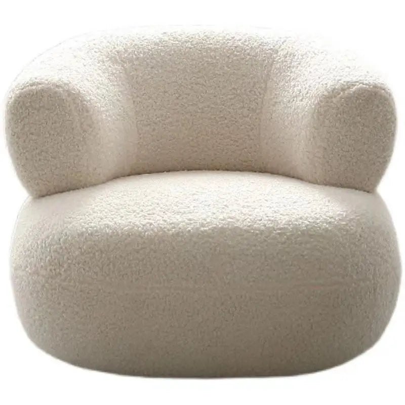 Small unit living room balcony leisure small sofa lamb wool single sofa ins style lazy sofa chair