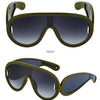 Oversized Wave Mask One-Piece Sunglasses Women Sports Y2K Punk Sun Glasses for Lady 2024 Luxury Brand Steampunk Eyewear Goggle