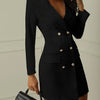 Women Blazer Elegant Office Lady Dress Long Sleeve Black White Spring Summer Female Causal Fashion  Large Size Suit