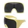 Oversized Punk One-piece Wrap Around Sunglasses Goggle Women Men Sun Glasses Female Surround 2000'S Shades Eyewear