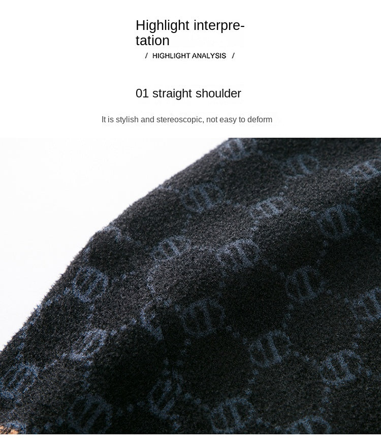 Brand 2023 Autumn High End Mens Velvet Knit Sweater Tops Designer Classic Casual Wool Pullover Fashion Soft Warm Winter Clothing