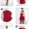 VC Christmas Dress Strapless Backless Red Structured Floral Embellished Mini Length Bodycon Celebrity Party Cocktail Dress