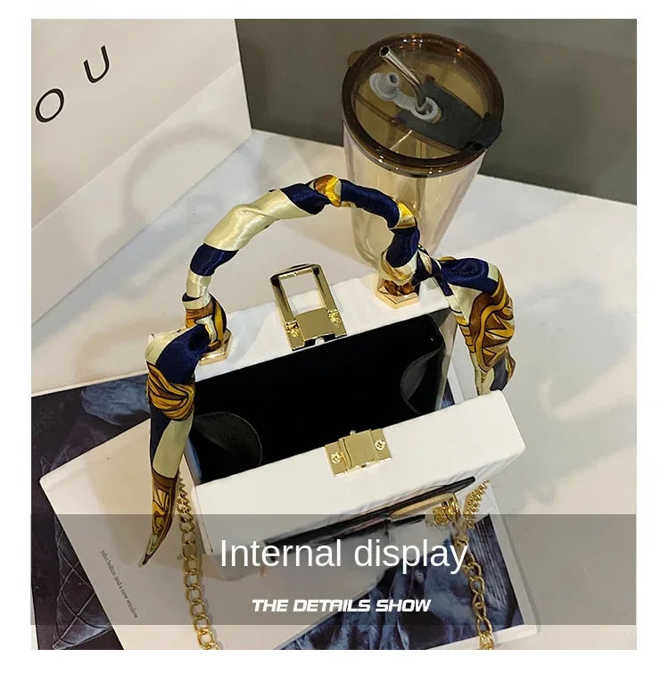 Evening Bags for Women 2024 New Fashionable Leather Shoulder Bag Woman Hard High Quality Hip Hop Party Luxury Designer Handbag