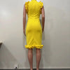 White Ruffles Dress Women Sexy Mid Length Bodycon Dresses Slim Round Neck Sleeveless Party Casual High Waist Elegant Vestidos