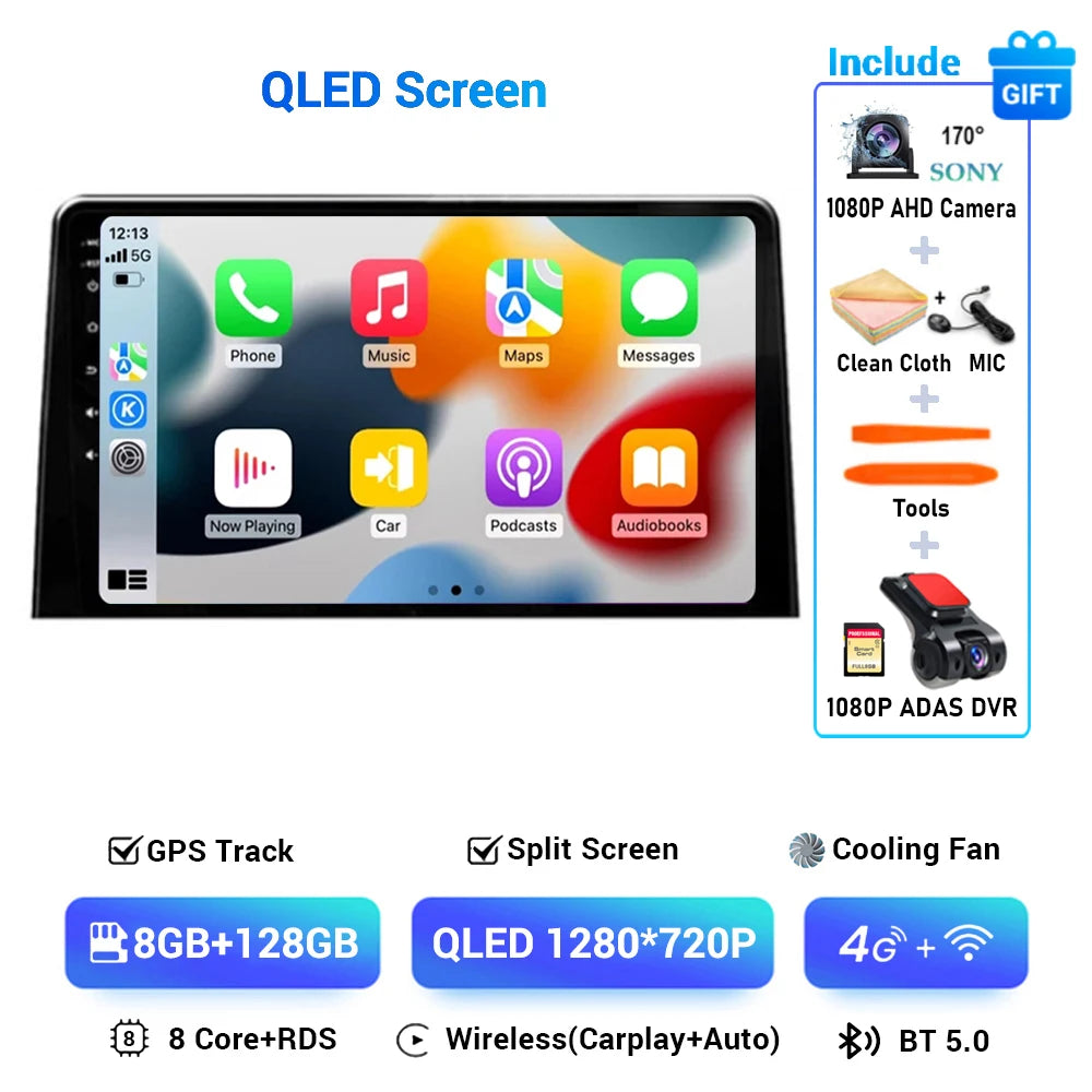 Android 14 Carplay Car Radio Stereo Multimedia Video Player For Citroen Berlingo 2019 Peugeot Partner Rifter 2020 For Opel Combo