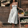 2024 Summer Sexy Spaghetti Strap Long Dresses Slim French Vintage Elegantes Style Suspender Party Dress Vestidos Robes Longues