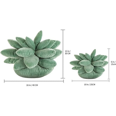 Inyahome 3D Succulent Throw Pillow Cactus Plush Flower Plant Shaped Cushion for Living Room Decor Novelty Decoration Plant Decor