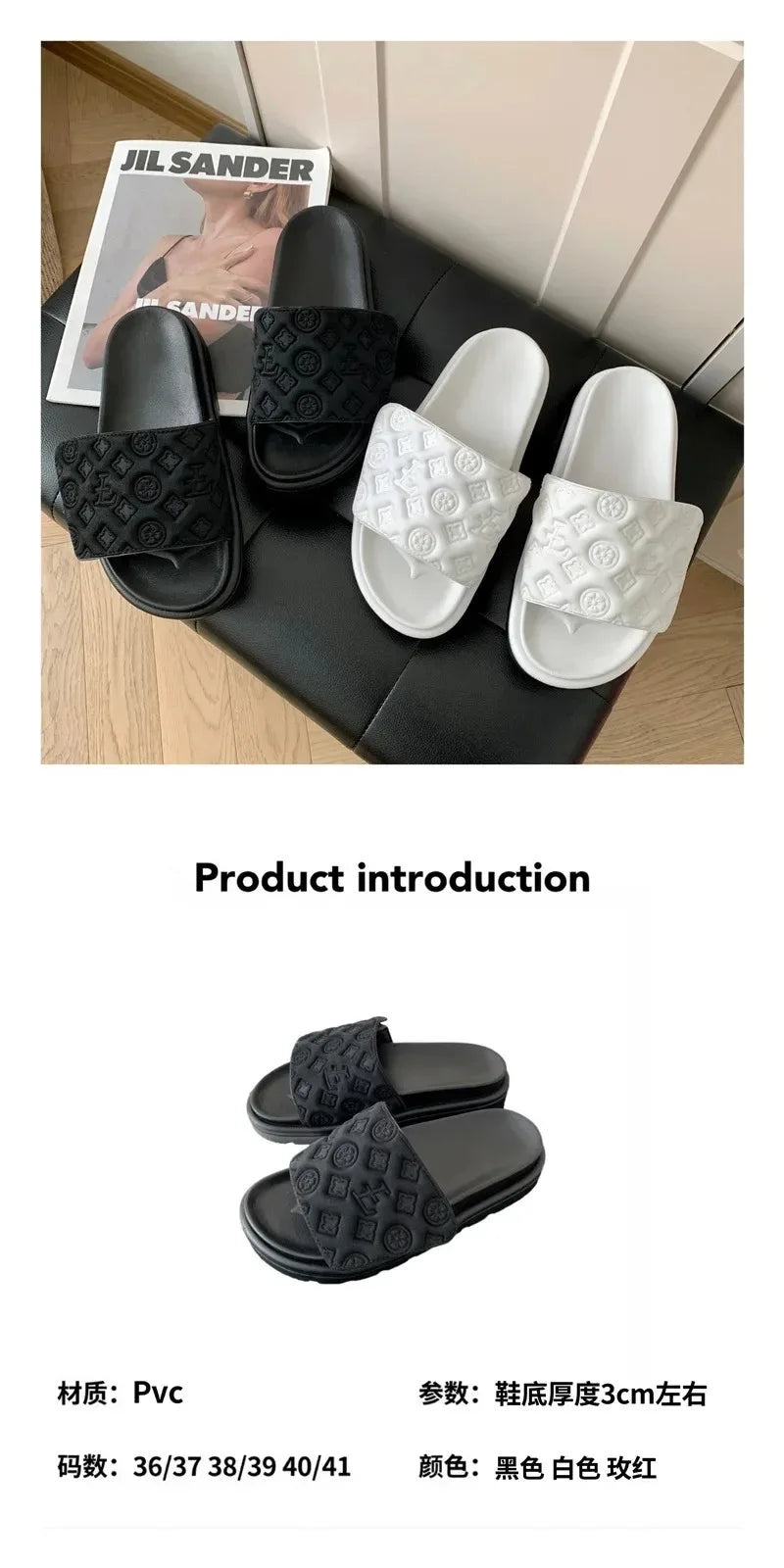 Ladies Magic Sticker Flat Slippers 2025 Summer New Designer Luxury Sandals for Women Elegant Home Flat Slippers Zapatos De Mujer