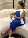 Womens Summer Beautiful Sexy Dresses Mid-length Elegant Lady Dress Highi Waist Knitted One-piece Dress Wholesale Dropshipping