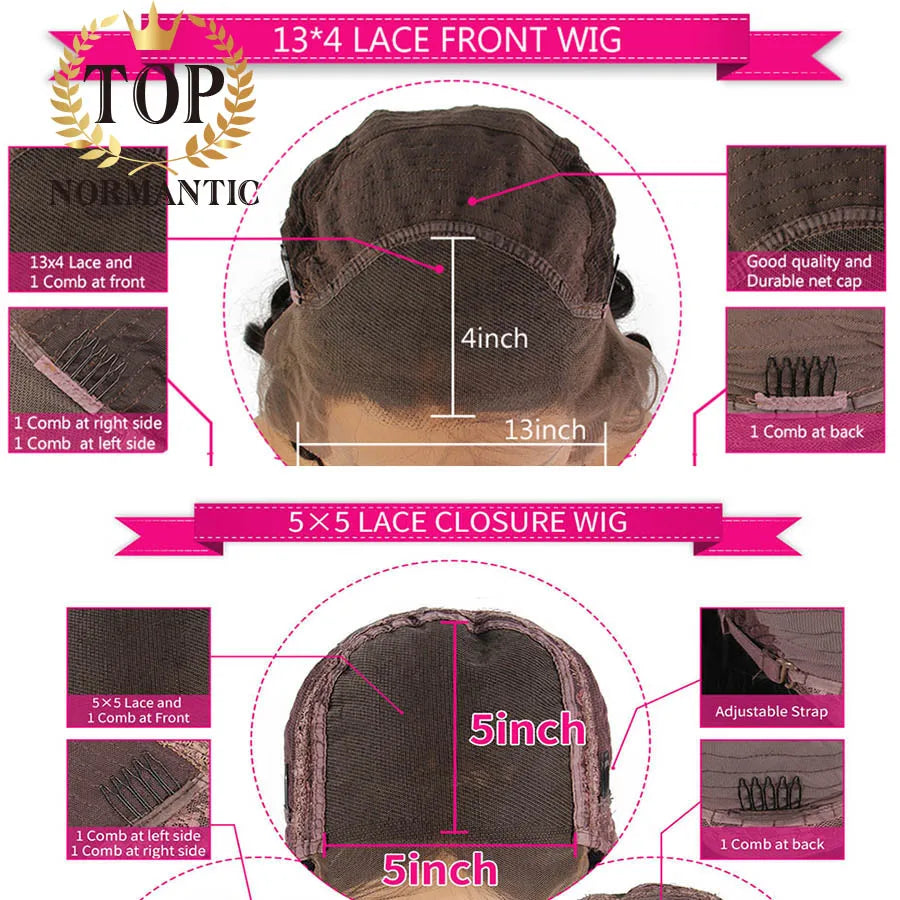 Topodmido Ombre Purple Color Short Hair Wig with Pre-Plucked Hairline Peruvian Hair Bob Lace Wigs with Dark Roots Lace Wigs